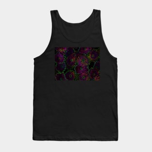 Black Panther Art - Flower Bouquet with Glowing Edges 25 Tank Top